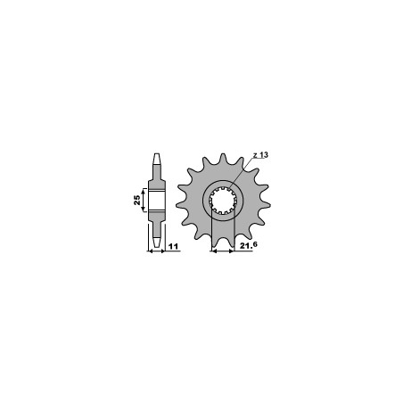 PBR WYPRZEDAZ ZĘBATKA PRZEDNIA 2142 15 18NC YAMAHA R6 (06-09) -1 (ŁAŃC. 525) (MADE IN ITALY)
