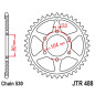JT ZĘBATKA TYLNA 488 39 KAWASAKI KZ 650 SR 77-80, Z 500B3 81, Z 400F 8385 (48839JT) (ŁAŃC. 530) JT ZĘBATKA TYLNA 488 39 KAWASAKI KZ 650 SR 77-80, Z 500B3 81, Z 400F 8385 (48839JT) (ŁAŃC. 530)