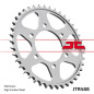 JT ZĘBATKA TYLNA 488 39 KAWASAKI KZ 650 SR 77-80, Z 500B3 81, Z 400F 8385 (48839JT) (ŁAŃC. 530) JT ZĘBATKA TYLNA 488 39 KAWASAKI KZ 650 SR 77-80, Z 500B3 81, Z 400F 8385 (48839JT) (ŁAŃC. 530)