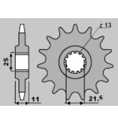JR WYPRZEDAŻ ZĘBATKA PRZEDNIA 2142 16 YAMAHA R6 '06-'09 (JTF1586.16)