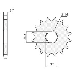 SUNSTAR ZĘBATKA PRZEDNIA 2190 18 SUZUKI GSXR 1300 '09-'13 (JTF423.18) (ŁAŃC. 530) (219018JT)
