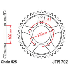 JT ZĘBATKA TYLNA 4363 46 APRILIA DORSODURO 750 '07-'16 (JTR702.46) (ŁAŃC. 525)