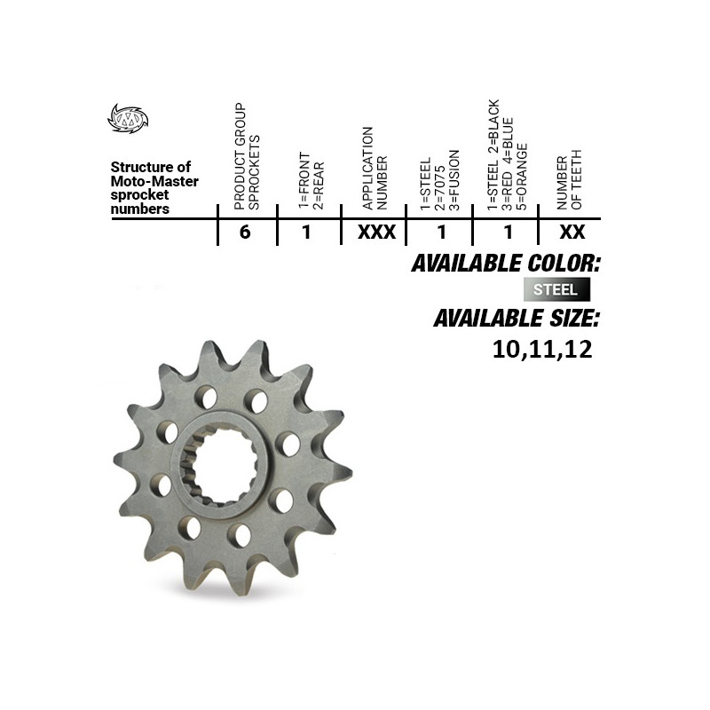 MOTO-MASTER ZĘBATKA PRZEDNIA 2240 11 KTM SX 50/SX 50 MINI '02- , SX-E5 E-BIKE '19-, GASGAS MC 50 MC-E E-BIKE 21 MOTO-MASTER ZĘBATKA PRZEDNIA 2240 11 KTM SX 50/SX 50 MINI '02- , SX-E5 E-BIKE '19-, GASGAS MC 50 MC-E E-BIKE 21
