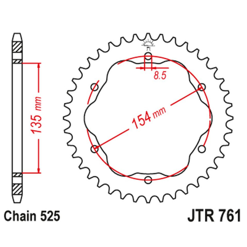 JT ZĘBATKA TYLNA 4522 38 DUCATI MONSTER 1200/S '14-20, PANIGALE 1103 '18, PANIGALE 1199/1299 '12-19, DIAVEL 1198 '11-18 JT ZĘBATKA TYLNA 4522 38 DUCATI MONSTER 1200/S '14-20, PANIGALE 1103 '18, PANIGALE 1199/1299 '12-19, DIAVEL 1198 '11-18