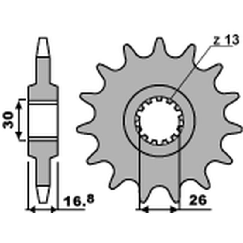 PBR PROMOCJA ZĘBATKA PRZEDNIA 2068 14 18NC HONDA CBR 600F '99-'12, CBR 650F '14-'16, XL 1000V VARADERO '99-'13 (STD.-2)