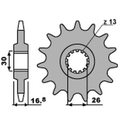 PBR ZĘBATKA PRZEDNIA 2068 15 18NC HONDA CBR 600F '99-'12, CBR 650F '14-'18, XL 1000V VARADERO '99-'13 (JTF1370.15)