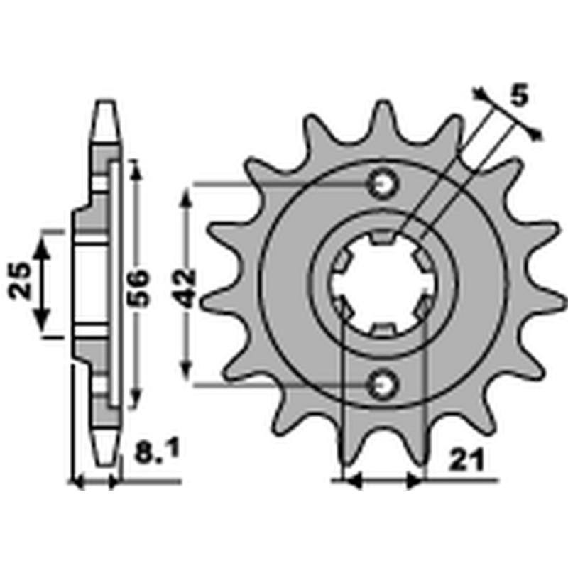PBR WYPRZEDAZ ZĘBATKA PRZEDNIA 581 13 18NC YAMAHA TT 350 '86-'99 (JTF575.13) (ŁAŃC. 520) (STD.-1) (MADE IN ITALY)