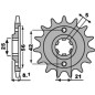 PBR WYPRZEDAZ ZĘBATKA PRZEDNIA 581 13 18NC YAMAHA TT 350 '86-'99 (JTF575.13) (ŁAŃC. 520) (STD.-1) (MADE IN ITALY)