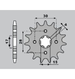 PBR WYPRZEDAZ ZĘBATKA PRZEDNIA 255 13 18NC NSR 50 (89-93) (ŁAŃC. 420) (MADE IN ITALY)