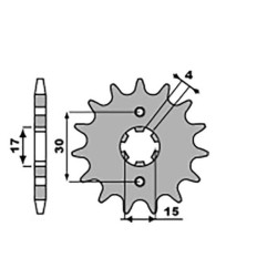 JR WYPRZEDAŻ ZĘBATKA PRZEDNIA 274 15 HONDA MTX 80R '87-'92 (27415JT) (ŁAŃC. 428)