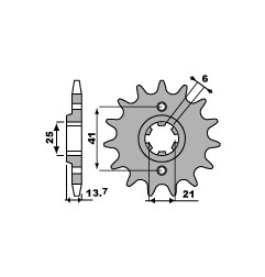 PBR WYPRZEDAZ ZĘBATKA PRZEDNIA 268 15 18NC HONDA VF 500F (84-88) (ŁAŃC. 530) (MADE IN ITALY)