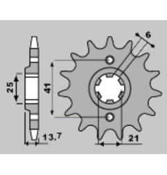 CHT WYPRZEDAŻ ZĘBATKA PRZEDNIA 268 15 HONDA VF 500F 84-87 (JTF286.15)