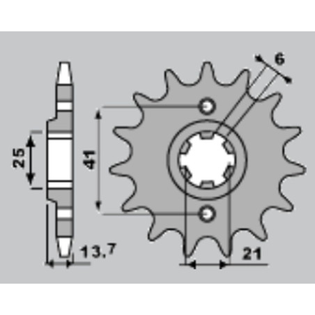 CHT WYPRZEDAŻ ZĘBATKA PRZEDNIA 268 15 HONDA VF 500F 84-87 (JTF286.15)