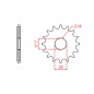 MTX PARTS ZĘBATKA PRZEDNIA 440 13 YAMAHA YZ 125 '87-'04 (JTF564.13) (ŁAŃC. 520)