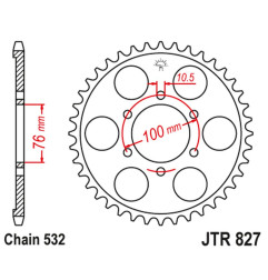 JT ZĘBATKA TYLNA 806 43 SUZUKI RF 900R '94-00 (80643JT) (ŁAŃC. 532)