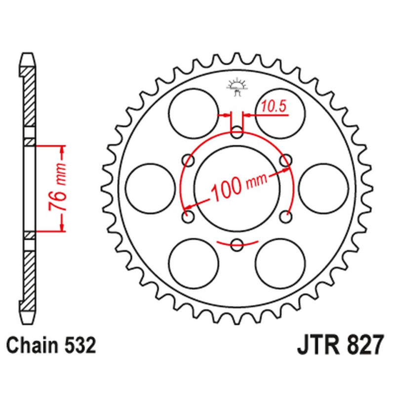 JT ZĘBATKA TYLNA 806 52 SUZUKI GSX 1100F '88-96 (80652JT) (ŁAŃC. 532) JT ZĘBATKA TYLNA 806 52 SUZUKI GSX 1100F '88-96 (80652JT) (ŁAŃC. 532)