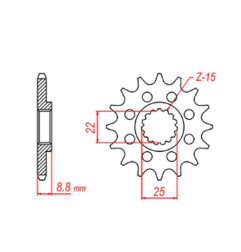 MTX PARTS ZĘBATKA PRZEDNIA 1248 13 KTM SX/EXC '91-'22 (JTF1901.13) (ŁAŃC. 520)