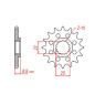 MTX PARTS ZĘBATKA PRZEDNIA 1248 14 KTM SX/EXC '91-'22 (JTF1901.14) (ŁAŃC. 520)