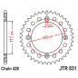 JT ZĘBATKA TYLNA 831 46 YAMAHA YZ 80L/S '84, '86-92 (83146JT) (ŁAŃC. 428)