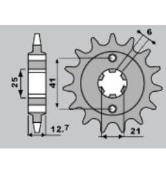 PBR ZĘBATKA PRZEDNIA 288 17 18NC HONDA CB 550F/K 75-80 (ŁAŃC. 530) (MADE IN ITALY)