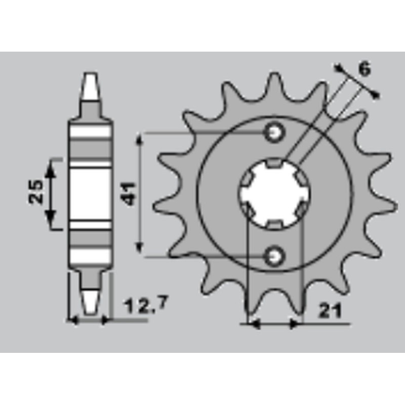PBR ZĘBATKA PRZEDNIA 288 17 18NC HONDA CB 550F/K 75-80 (ŁAŃC. 530) (MADE IN ITALY)