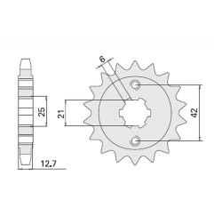 CHT WYPRZEDAŻ ZĘBATKA PRZEDNIA 288 17 HONDA CB550F/K 75-80