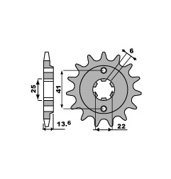 PBR WYPRZEDAZ ZĘBATKA PRZEDNIA 293 15 18NC HONDA XL 600V TRANSALP (87-88) (JTF293.15) (ŁAŃC. 525) (MADE IN ITALY)