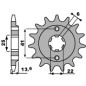 PBR WYPRZEDAZ ZĘBATKA PRZEDNIA 293 15 18NC HONDA XL 600V TRANSALP (87-88) (JTF293.15) (ŁAŃC. 525) (MADE IN ITALY)