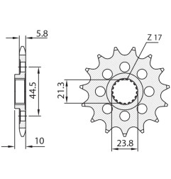 GROSSKOPF WYPRZEDAŻ PREMIUM ULTRALIGHT ZĘBATKA PRZEDNIA / PRZÓD SAMOCZYSZCZĄCA 2133 13 SUZUKI RMZ 450 '05-'12