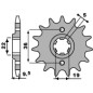 PBR WYPRZEDAZ ZĘBATKA PRZEDNIA 337 14 18NC HONDA CR 250 (82-85) (JTF337.14) (ŁAŃC. 520) (MADE IN ITALY)