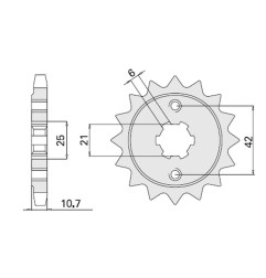 CHT WYPRZEDAŻ ZĘBATKA PRZEDNIA 338 16 HONDA CB650 79-84 (JTF338.16) (338-16)