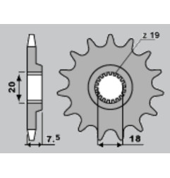 CHT WYPRZEDAŻ ZĘBATKA PRZEDNIA 340 13 HONDA CR 125 87-03 (ŁAŃC. 520) (JTF326.13)