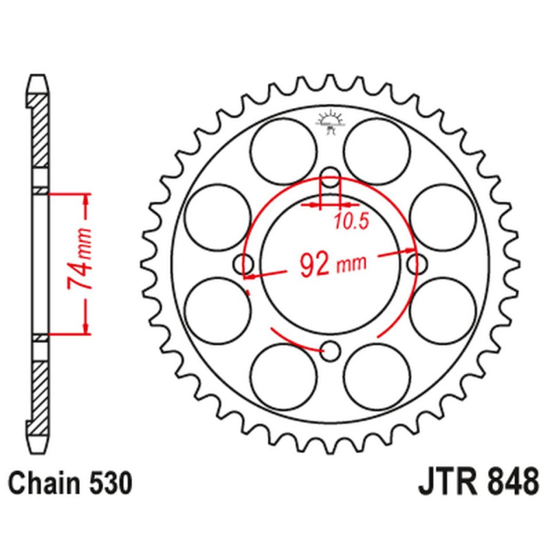 JT ZĘBATKA TYLNA 848 37 YAMAHA RD 350 '74-76 (84837JT) (ŁAŃC. 530)NA ZAMÓWIENIE JT ZĘBATKA TYLNA 848 37 YAMAHA RD 350 '74-76 (84837JT) (ŁAŃC. 530)NA ZAMÓWIENIE