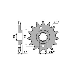 PBR ZĘBATKA PRZEDNIA 345 13 18NC HONDA SLR/FX/FMX 650 (-1) (ŁAŃC. 520) (MADE IN ITALY)