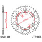 JT ZĘBATKA TYLNA 856 45 YAMAHA TT 250R '95-04, TT 600R '98-03, IT 175/200/465/490 '80-86, (85645JT) (ŁAŃC. 520) JT ZĘBATKA TYLNA 856 45 YAMAHA TT 250R '95-04, TT 600R '98-03, IT 175/200/465/490 '80-86, (85645JT) (ŁAŃC. 520)
