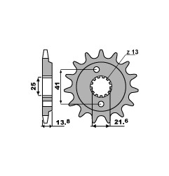 PBR ZĘBATKA PRZEDNIA 346 15 18NC (ŁAŃC. 525) (MADE IN ITALY)