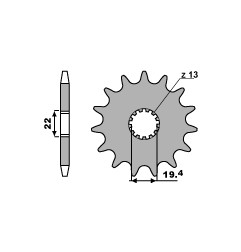 PBR ZĘBATKA PRZEDNIA 4103 11 18NC SUZUKI LT 160 89-01, LT 230 86-93 (JTF1439.11) (ŁAŃC. 520) (MADE IN ITALY)