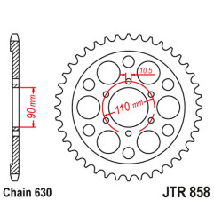 JT ZĘBATKA TYLNA 858 35 YAMAHA XV 920R / XV 1000 '81-82, TR1 '81-85 (85835JT) (ŁAŃC. 630) NA ZAMÓWIENIE
