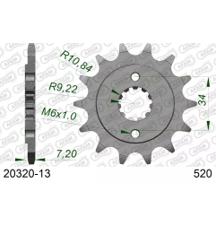 Zębatka przód Afam 20320 13z rozmiar 520