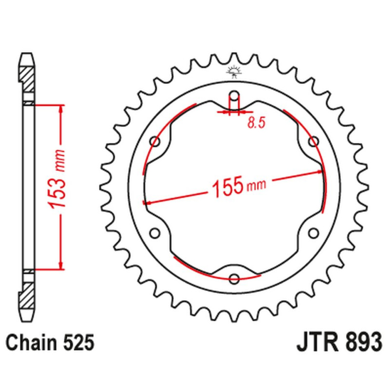 JT ZĘBATKA TYLNA 4642 38 KTM 1290 SUPERDUKE (14-18) (464238JTZBK) (ŁAŃC.525) KOLOR CZARNY - ZASTĘPUJE JTR893.38 JT ZĘBATKA TYLNA 4642 38 KTM 1290 SUPERDUKE (14-18) (464238JTZBK) (ŁAŃC.525) KOLOR CZARNY - ZASTĘPUJE JTR893.38
