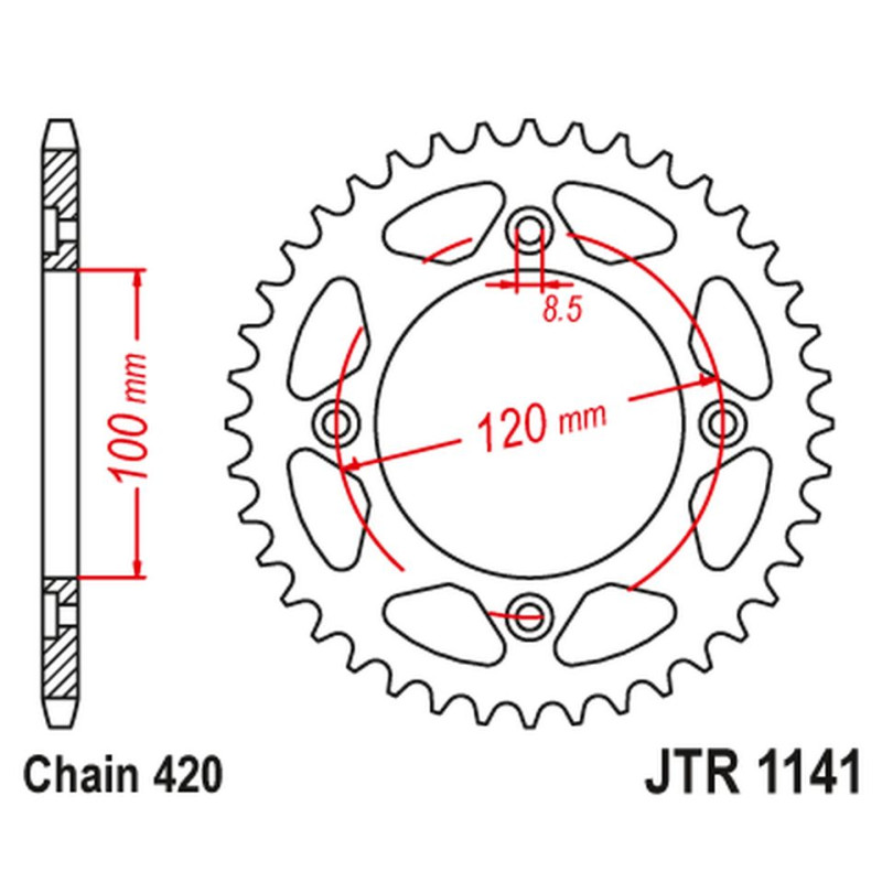 JT ZĘBATKA TYLNA 4453 60 BETA 50 RR ENDURO / ENDURO RACING / ENDURO SPORT '18-'19 (445360JT) (ŁAŃC. 420)