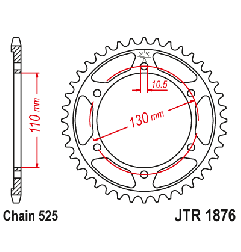 JT ZĘBATKA TYLNA 4285 42 YAMAHA YZF-R7 '22-'23, MT-10 (MTN1000) '22-'23 (428542JT) (ŁAŃC. 525)