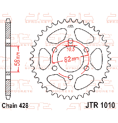 JT ZĘBATKA TYLNA 4729 43 BENELLI BN 125 '17-'24 (472941JT) (ŁAŃC. 428) (OEM: 60002K740000)