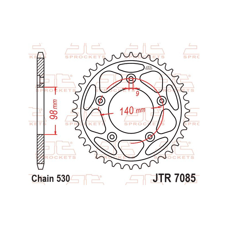 JT ZĘBATKA TYLNA 4777 48 HARLEY DAVIDSON RA 1250 PAN AMERICA / S / ST '21-'25 (JTR7085.48) (ŁAŃC. 530) JT ZĘBATKA TYLNA 4777 48 HARLEY DAVIDSON RA 1250 PAN AMERICA / S / ST '21-'25 (JTR7085.48) (ŁAŃC. 530)
