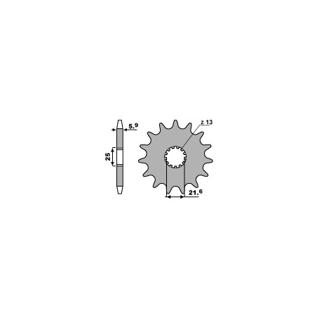 PBR ZĘBATKA PRZEDNIA 565 14 18NC (ŁAŃC. 520)YFZ 450 '04-'13 (MADE IN ITALY)