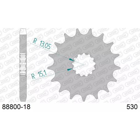Zębatka przód Afam 88800 18z rozmiar 530
