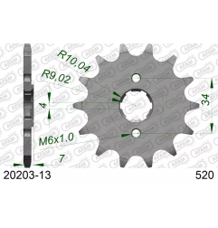 Zębatka przód Afam 20203 13z rozmiar 520