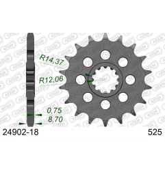 Zębatka przód Afam 24902 18z rozmiar 525