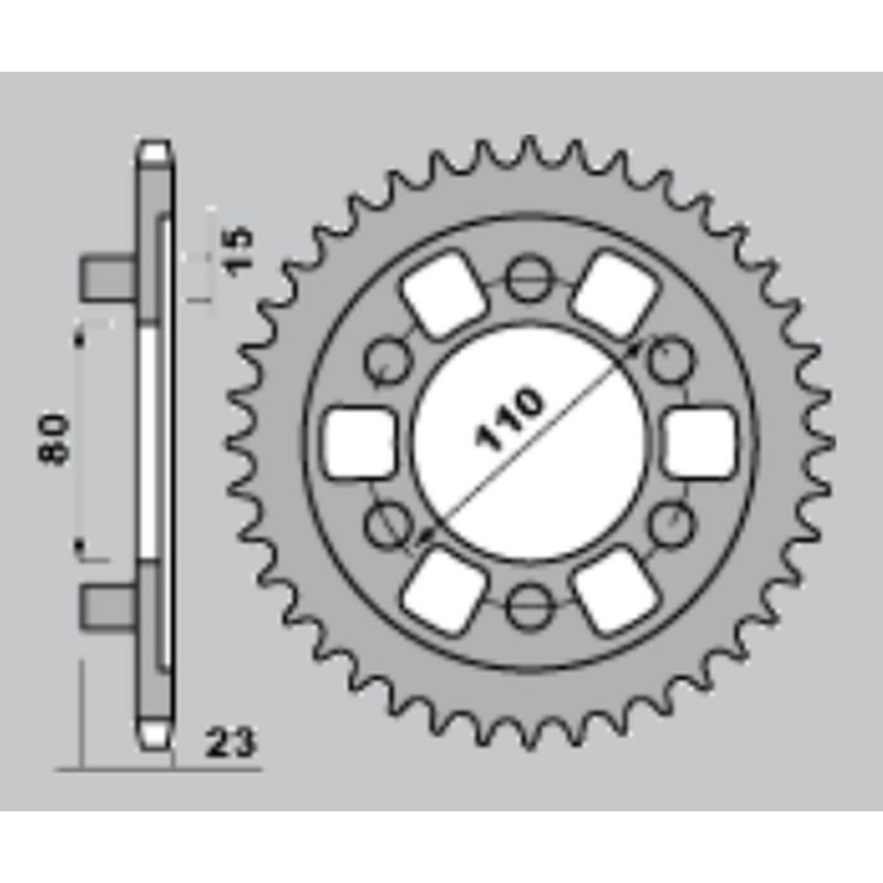 CHT WYPRZEDAŻ ZĘBATKA TYLNA 3555 38 APRILIA AF1 125 90-93 (A4150019380) CHT WYPRZEDAŻ ZĘBATKA TYLNA 3555 38 APRILIA AF1 125 90-93 (A4150019380)