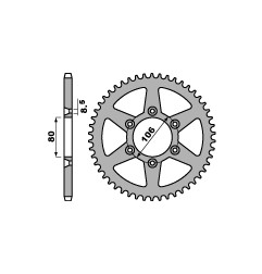 PBR WYPRZEDAZ ZĘBATKA TYLNA 3560 42 C45 APRILIA RX 125 (95-02) (ŁAŃC. 520) (JTR22.42) (MADE IN ITALY)